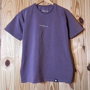 Woman YoungLA 401 Essential Jacked Tee Shirt Woman Small Lavender Wash Relaxed